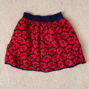 Red Floral Skirt